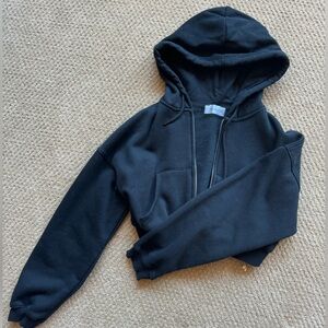Cropped Black Hoodie